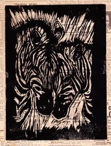 zebras on 1928 Daily Mirror