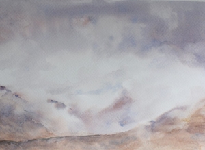 Glencoe rising from the mist