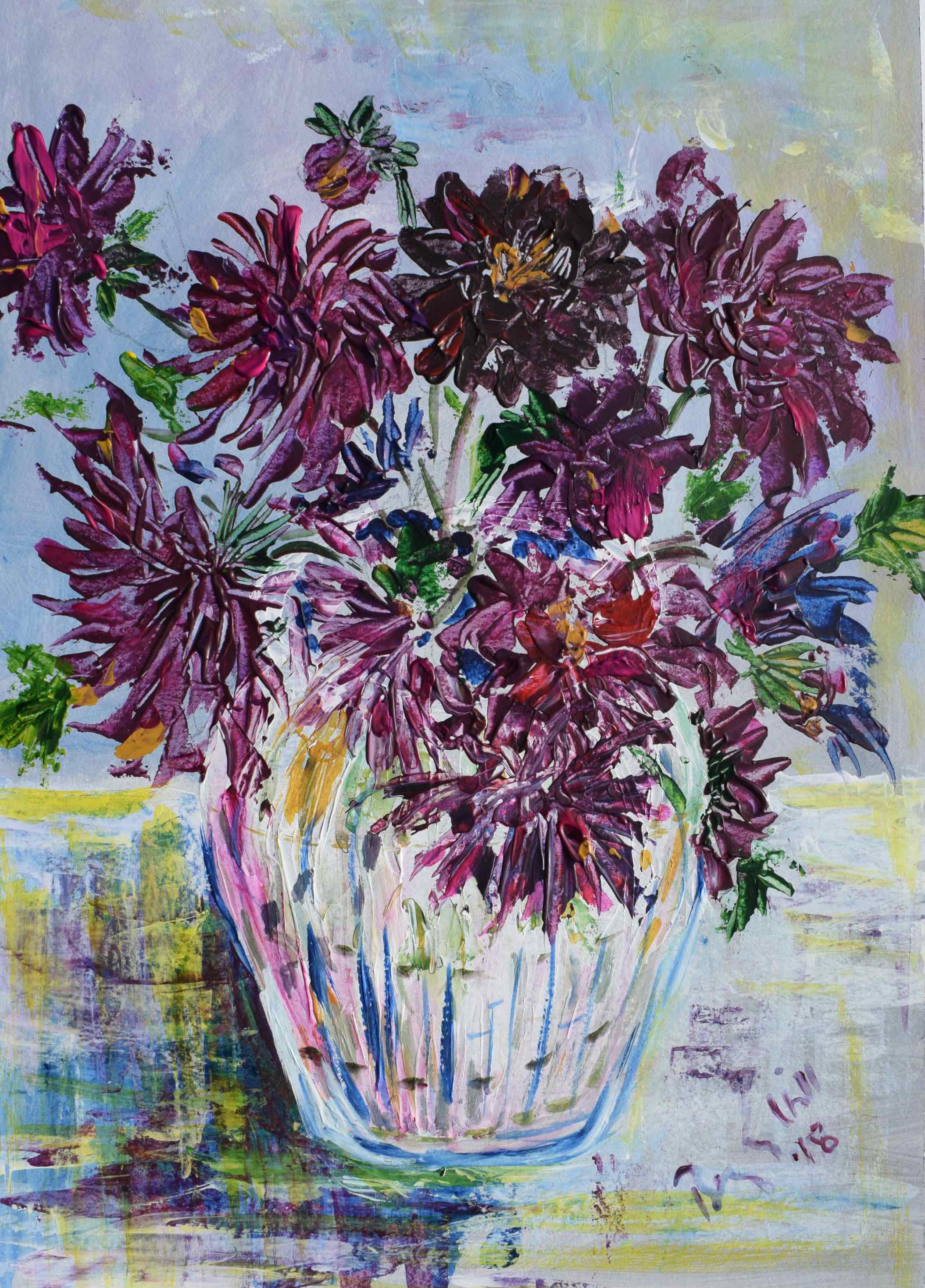 Black dahlias